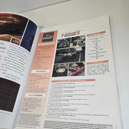 Alona.com.au Australian Jaguar Magazine Issue January 1994 No 54 Drivers Car Club XJ-S V12