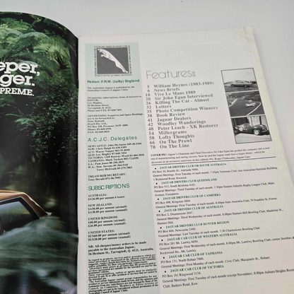 Alona.com.au Australian Jaguar Magazine Issue Jun-July 1989 No 27 Drivers Car Club Le Mans