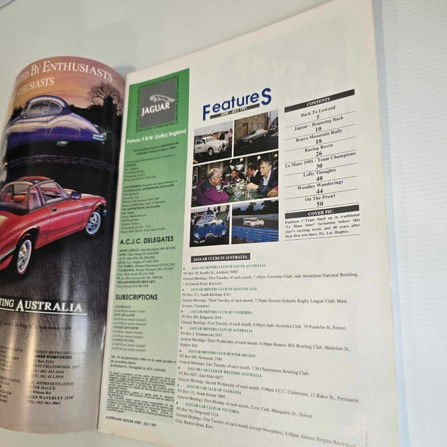 Alona.com.au Australian Jaguar Magazine Issue June July 1991 No 39 Driver Car Club Le Mans 91