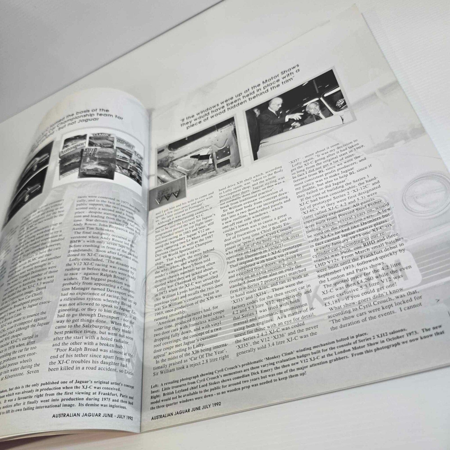 Alona.com.au Australian Jaguar Magazine Issue June July 1992 No 45 Drivers Car Club V12 XJ-C