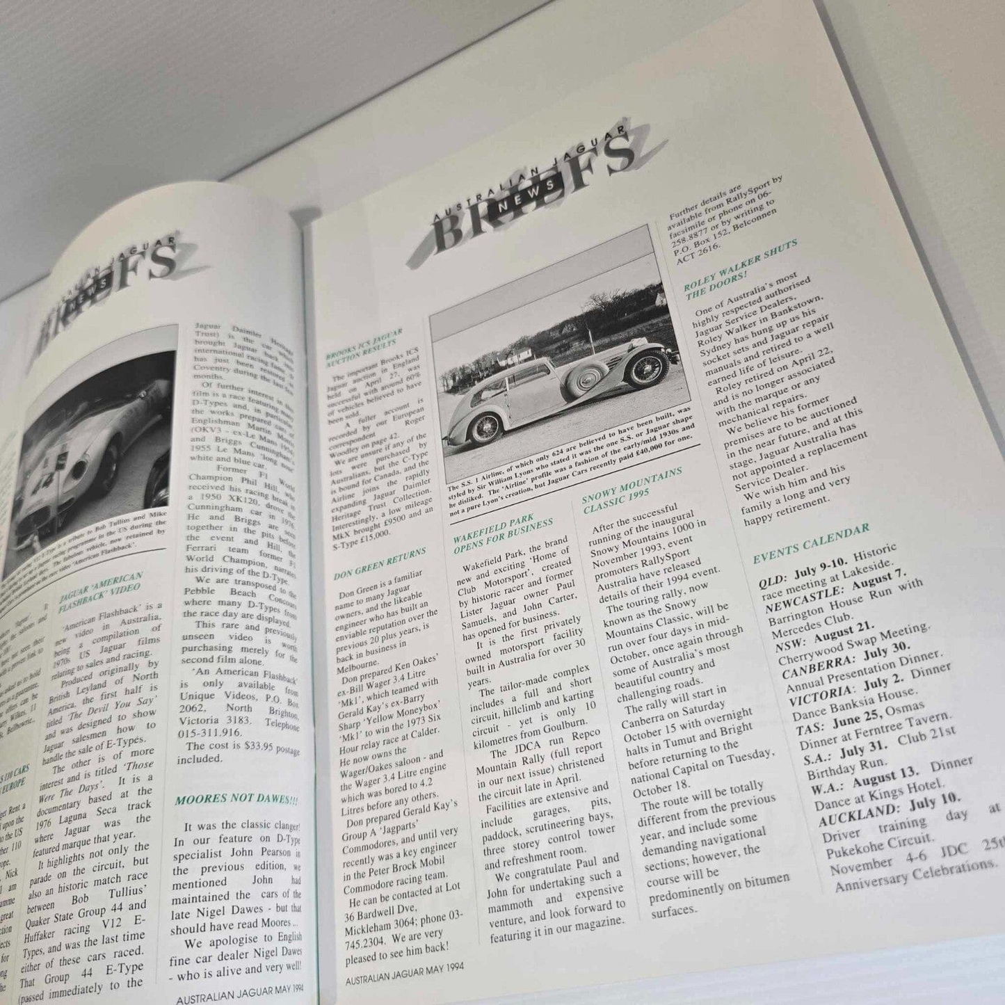 Alona.com.au Australian Jaguar Magazine Issue May 1994 No 56 Drivers Car Club MKIX