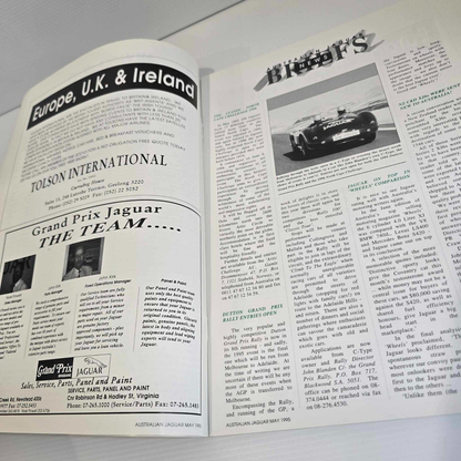 Alona.com.au Australian Jaguar Magazine Issue May 1995 No 62 Drivers Car Club Signature Mk2