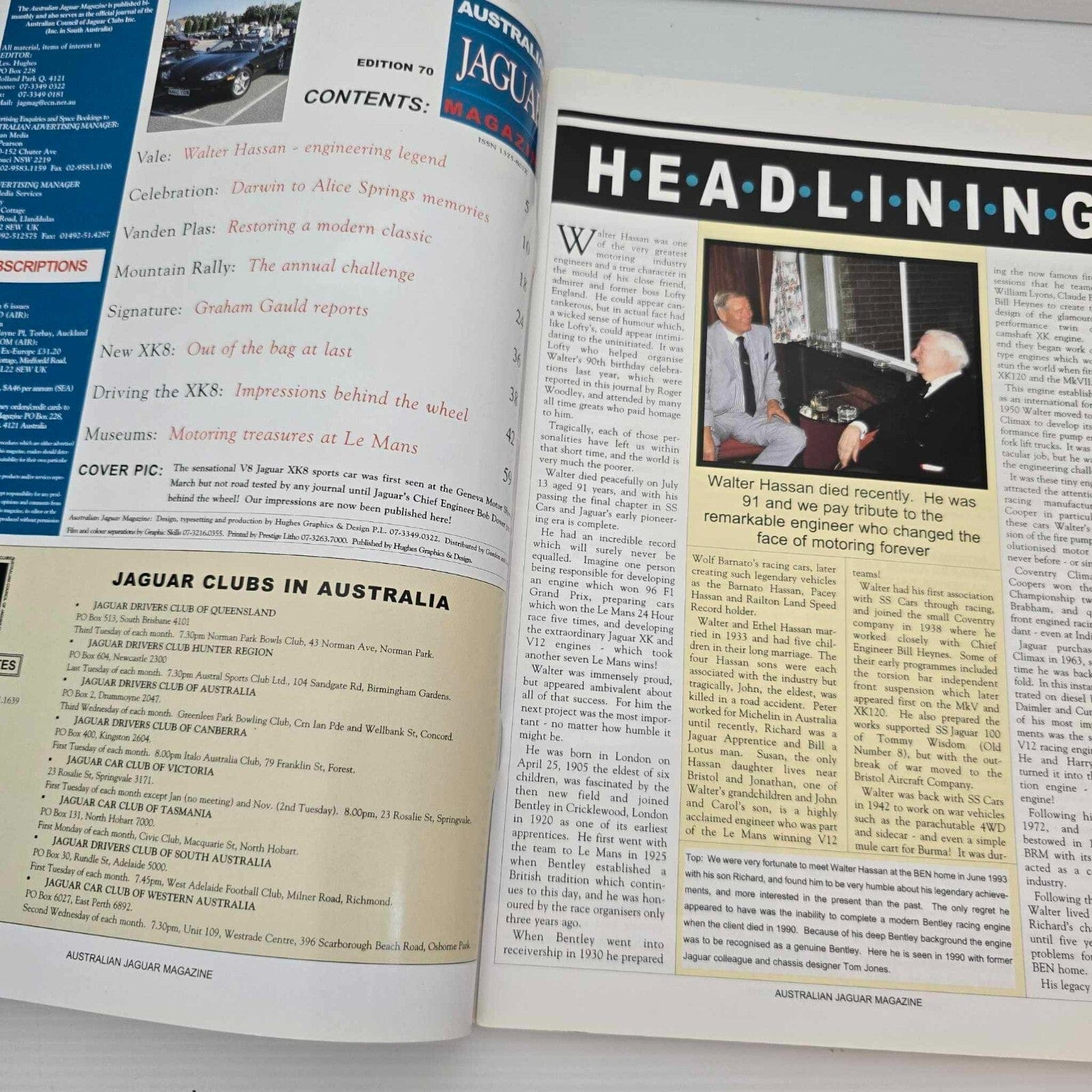 Alona.com.au Australian Jaguar Magazine Issue No 70 - World's First XK8 Drive Sports Car