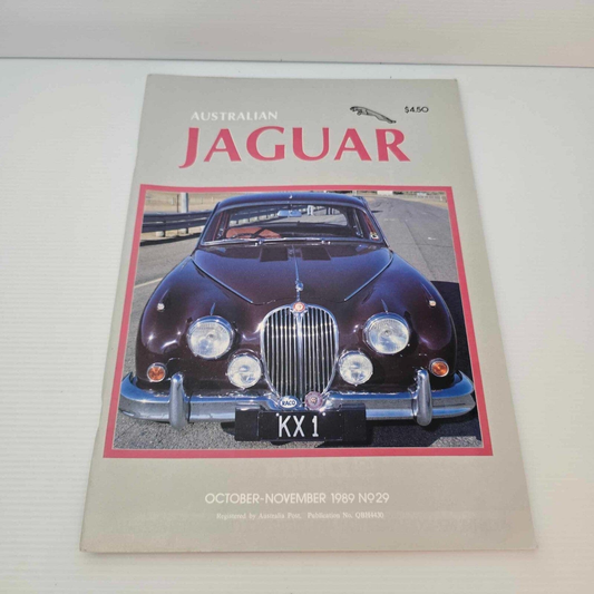 Alona.com.au Australian Jaguar Magazine Issue Oct-Nov 1989 No 29 Drivers Car Club Mk2 - XJ6