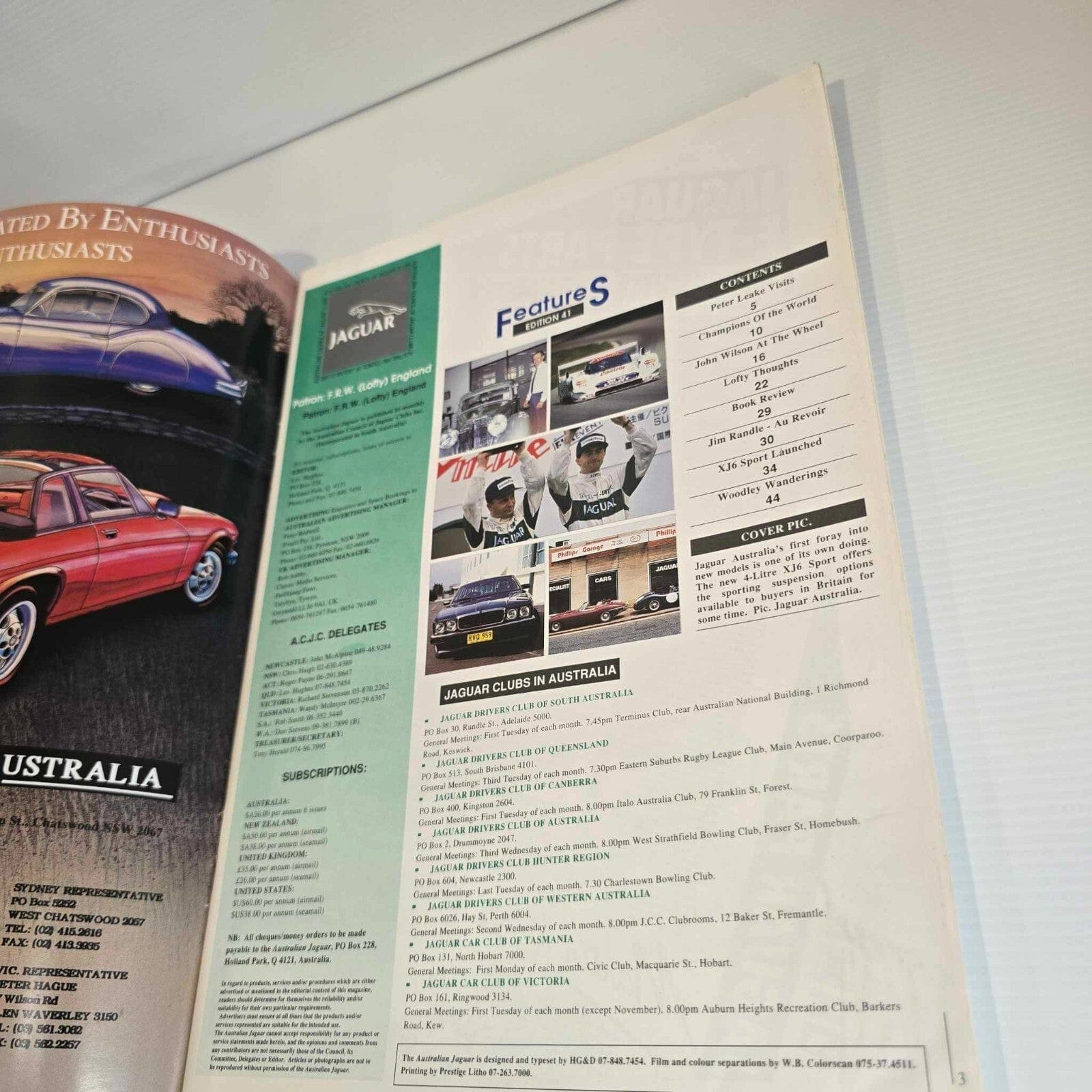 Alona.com.au Australian Jaguar Magazine Issue Oct Nov  1991 No 41 Driver Car Club V-12 E-Type