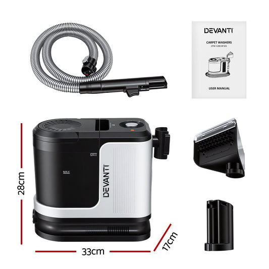 Alona.com.au Auto Accessories > Auto Accessories Others > Automotive Cleaning Devanti Carpet Washer Vacuum Cleaner 600W 13kpa Hose Self-Cleaning Function