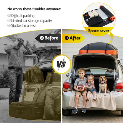 Alona.com.au Auto Accessories > Auto Accessories Others > Cross Bar Giantz Rooftop Cargo Bag Waterproof Car Luggage Carrier 15 Cubic Ft Universal