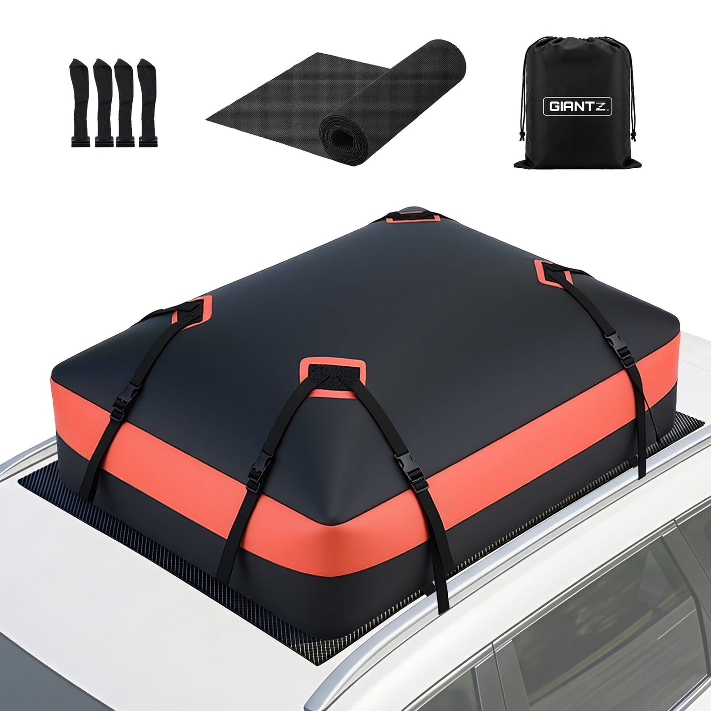 Alona.com.au Auto Accessories > Auto Accessories Others > Cross Bar Giantz Rooftop Cargo Bag Waterproof Car Luggage Carrier 15 Cubic Ft Universal