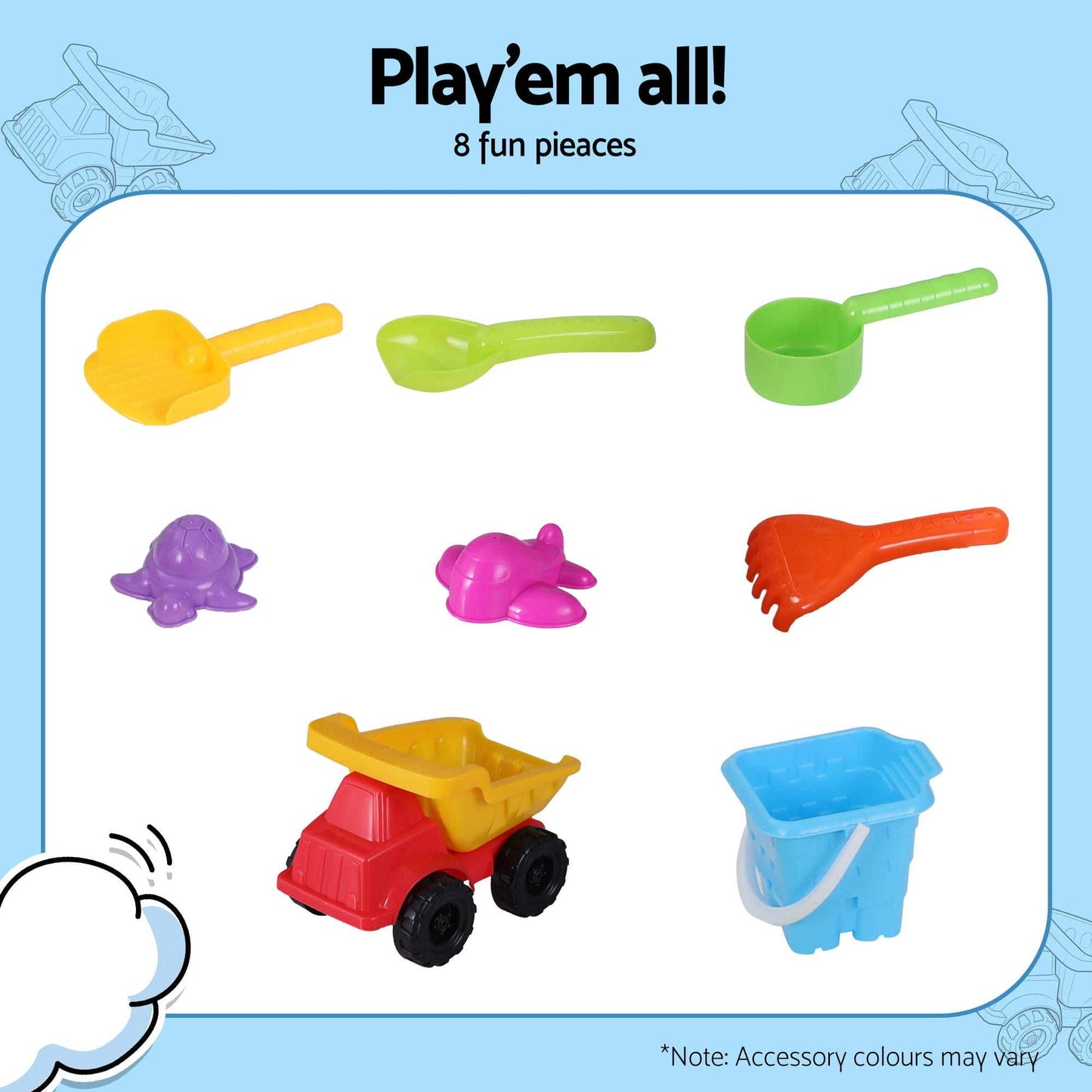Alona.com.au Baby & Kids > Baby & Kid's Toys > Activity Toys Keezi 2-in-1 Kids Sandpit Water Table Working Excavator Digger Sensory Play Toys