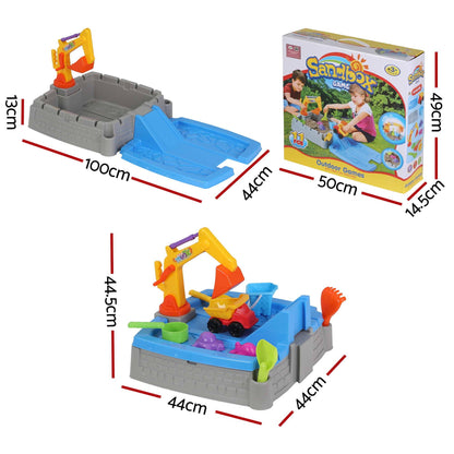Alona.com.au Baby & Kids > Baby & Kid's Toys > Activity Toys Keezi 2-in-1 Kids Sandpit Water Table Working Excavator Digger Sensory Play Toys