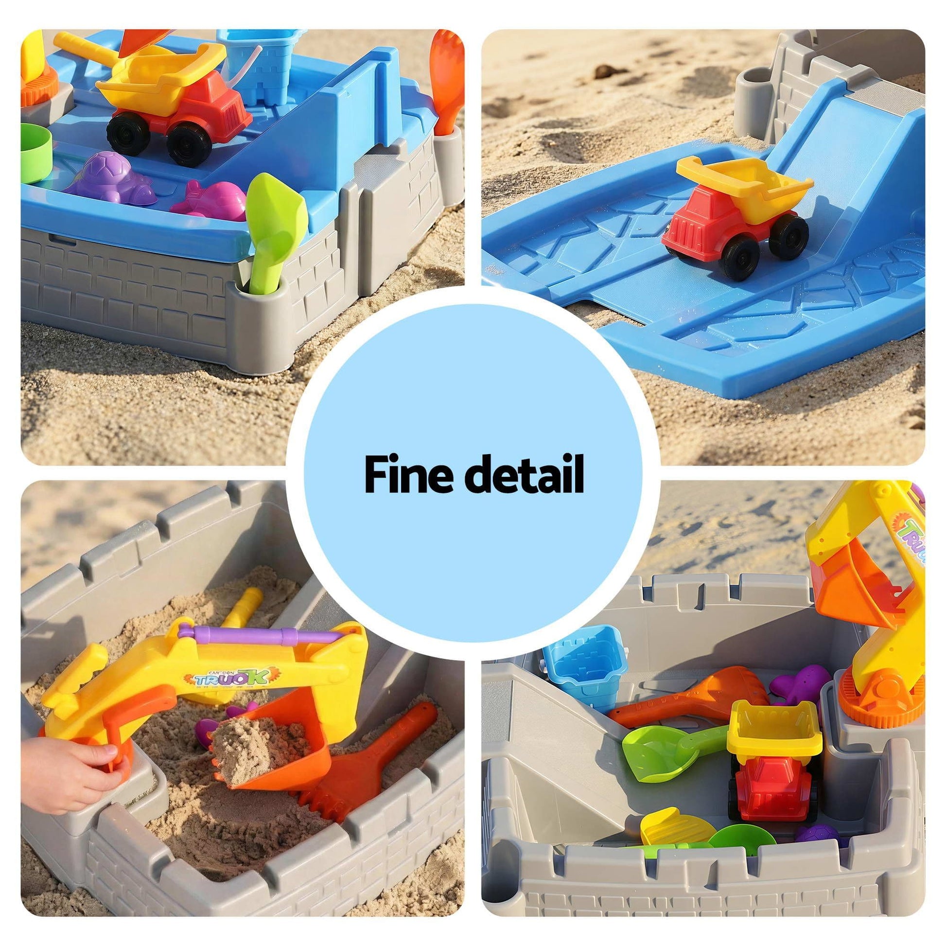 Alona.com.au Baby & Kids > Baby & Kid's Toys > Activity Toys Keezi 2-in-1 Kids Sandpit Water Table Working Excavator Digger Sensory Play Toys