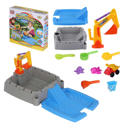 Alona.com.au Baby & Kids > Baby & Kid's Toys > Activity Toys Keezi 2-in-1 Kids Sandpit Water Table Working Excavator Digger Sensory Play Toys
