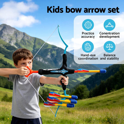 Alona.com.au Baby & Kids > Baby & Kid's Toys > Activity Toys Keezi Kids Bow and Arrow Set Outdoor Sport Game Archery Toys 6 Arrows Children Gifts