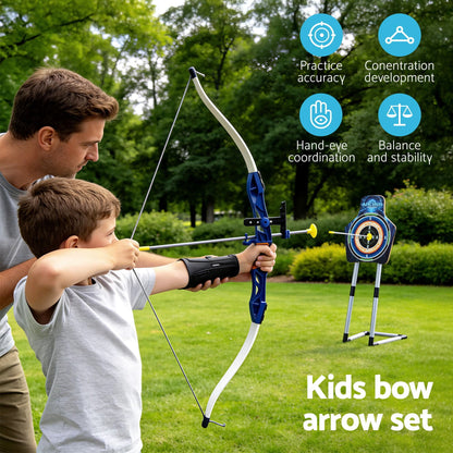 Alona.com.au Baby & Kids > Baby & Kid's Toys > Activity Toys Keezi Kids Bow and Arrow Set Toy Archery Standing Target Suction Cup Arrows Goggles