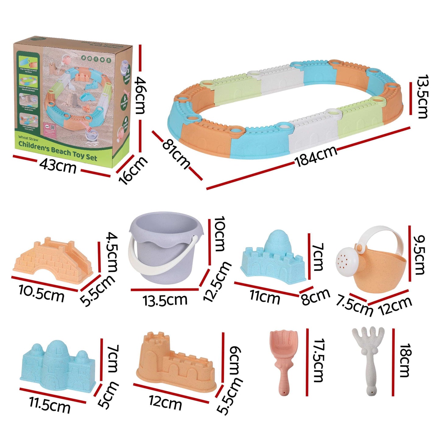 Alona.com.au Baby & Kids > Baby & Kid's Toys > Activity Toys Keezi Kids Sandpit Set Beach Toys Sand Box Outdoor Backyard Play Area