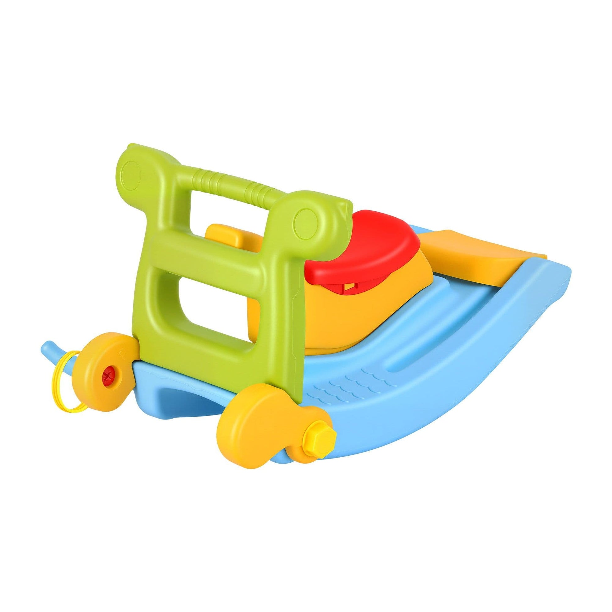 Alona.com.au Baby & Kids > Baby & Kid's Toys > Activity Toys Keezi Kids Slide Set Toddler Indoor Playset Rocking Horse Ring Toss Multi Colour