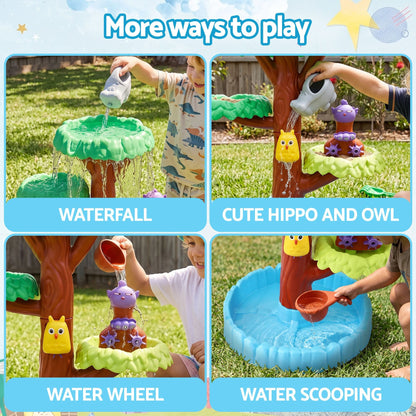 Alona.com.au Baby & Kids > Baby & Kid's Toys > Outdoor Play Equipment Keezi 62cm Tree Water Table Kids Sandpit Toys Set with Shovels Molds for Sand Play