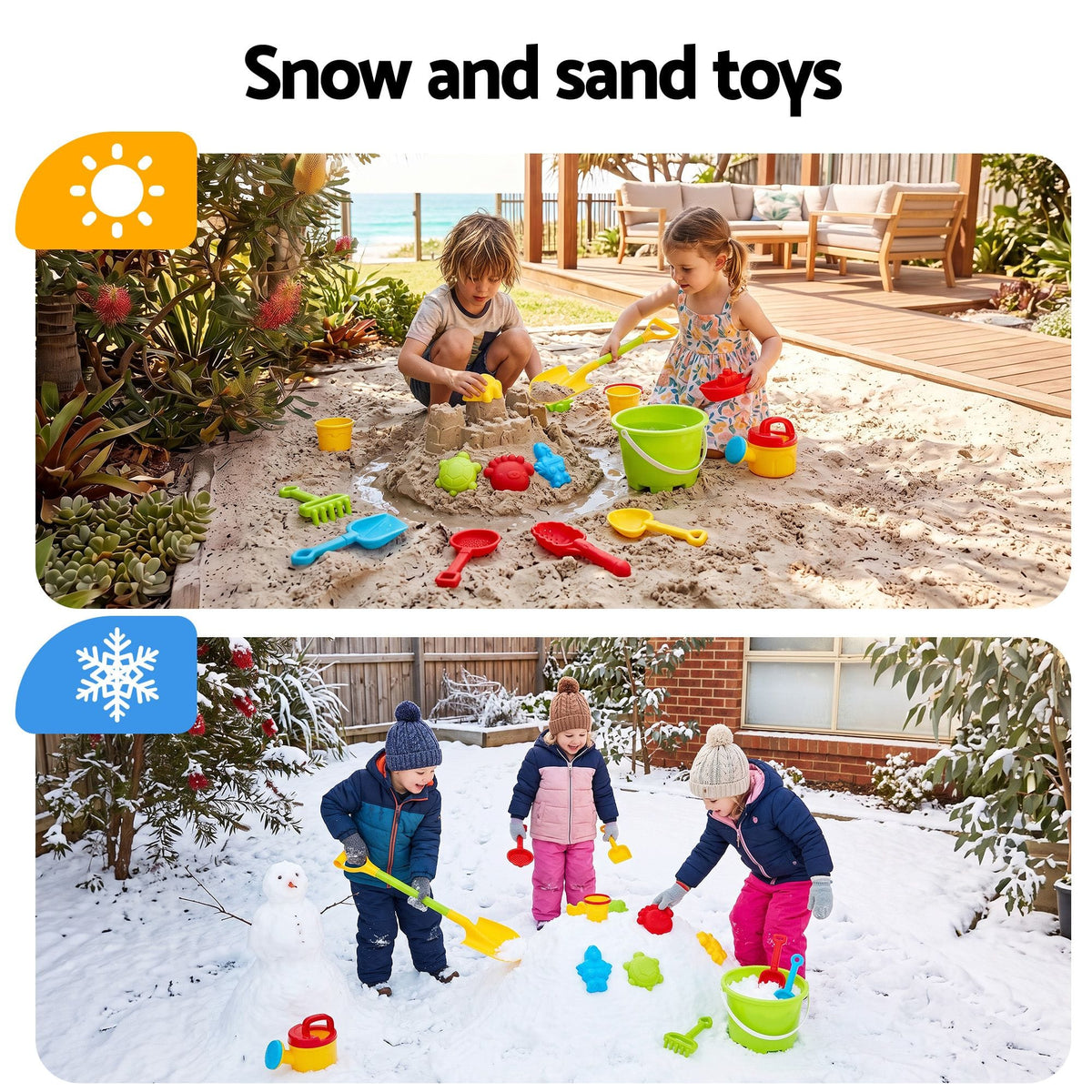 Alona.com.au Baby & Kids > Baby & Kid's Toys > Outdoor Play Equipment Keezi Kids Sandpit Beach Toys Set Wheelbarrow Shovels Animal Molds Sand Play