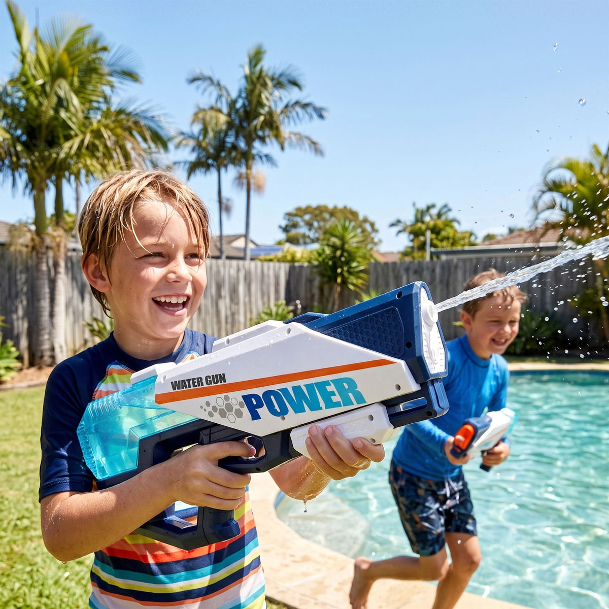 Alona.com.au Baby & Kids > Baby & Kid's Toys > Outdoor Play Equipment Keezi Kids Water Gun 600cc Water Blaster Toy for Pool Beach Play Blue