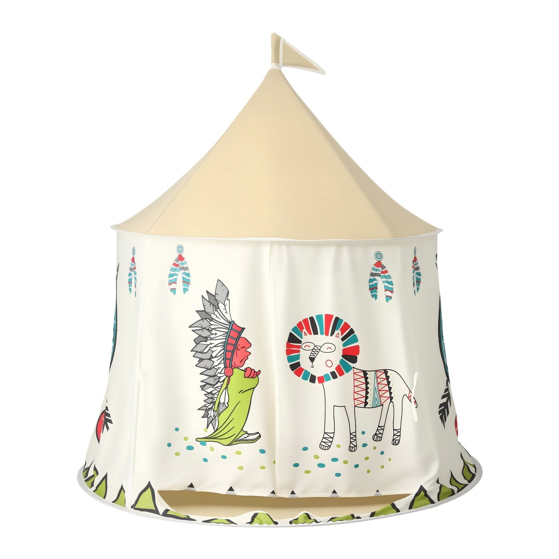 Alona.com.au Baby & Kids > Baby & Kid's Toys > Pretend Play Keezi Kids Play Tent Playhouse Castle with Window Flag Carry Bag 115cmx115cm