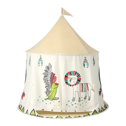Alona.com.au Baby & Kids > Baby & Kid's Toys > Pretend Play Keezi Kids Play Tent Playhouse Castle with Window Flag Carry Bag 115cmx115cm