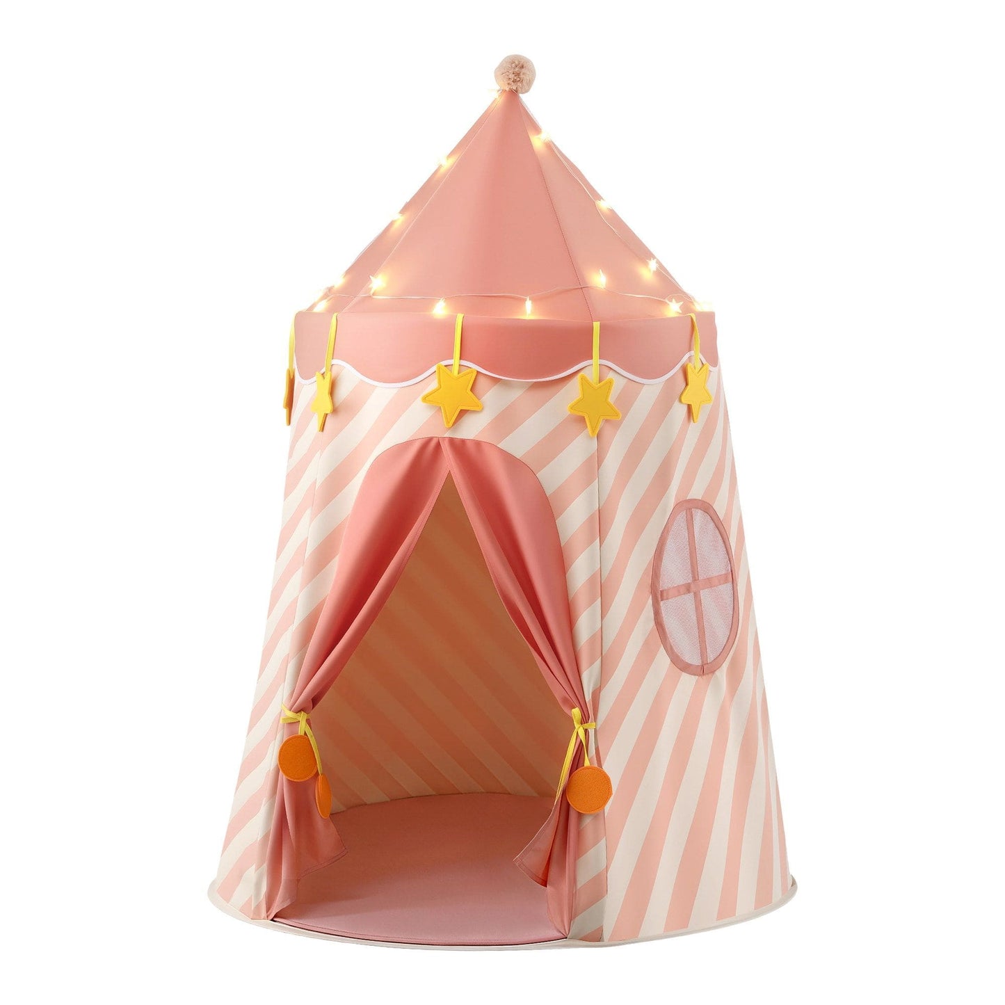 Alona.com.au Baby & Kids > Baby & Kid's Toys > Pretend Play Keezi Kids Play Tent with Star Lights and Window Carry Bag 116cmx153cm Playhouse