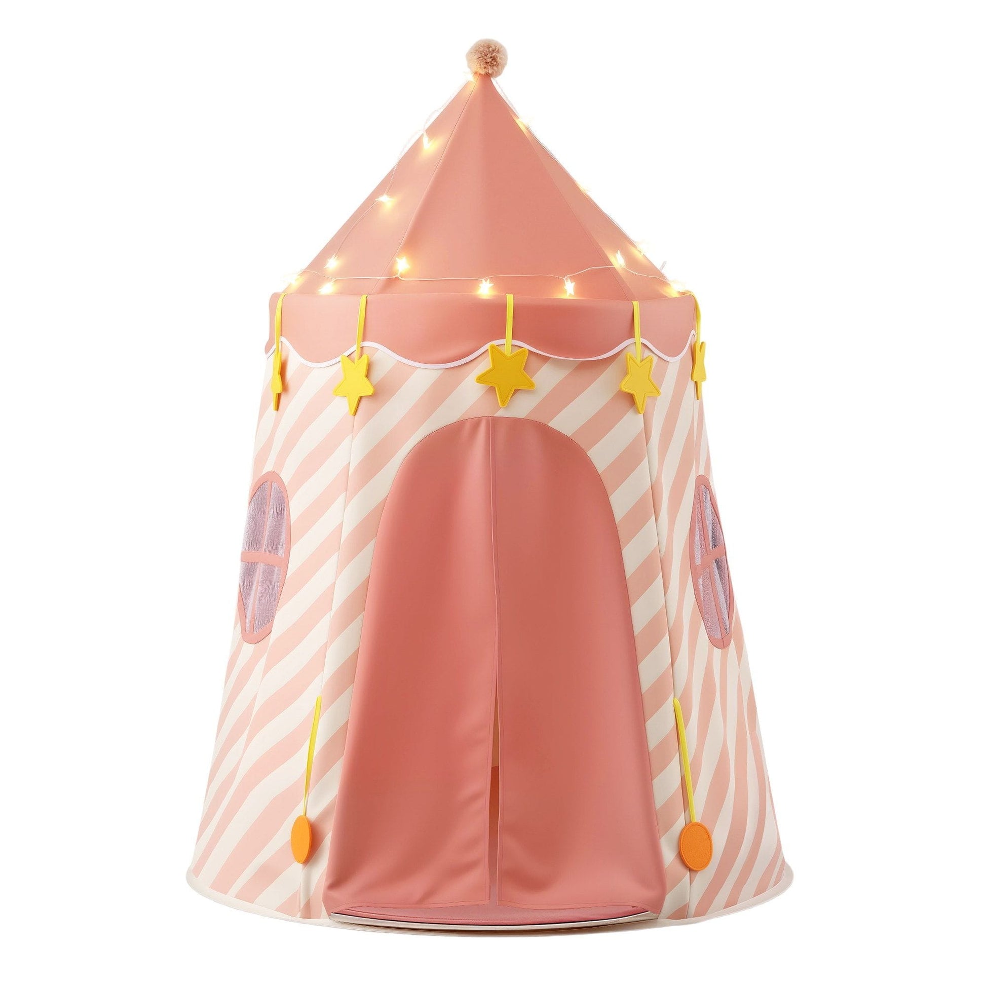 Alona.com.au Baby & Kids > Baby & Kid's Toys > Pretend Play Keezi Kids Play Tent with Star Lights and Window Carry Bag 116cmx153cm Playhouse