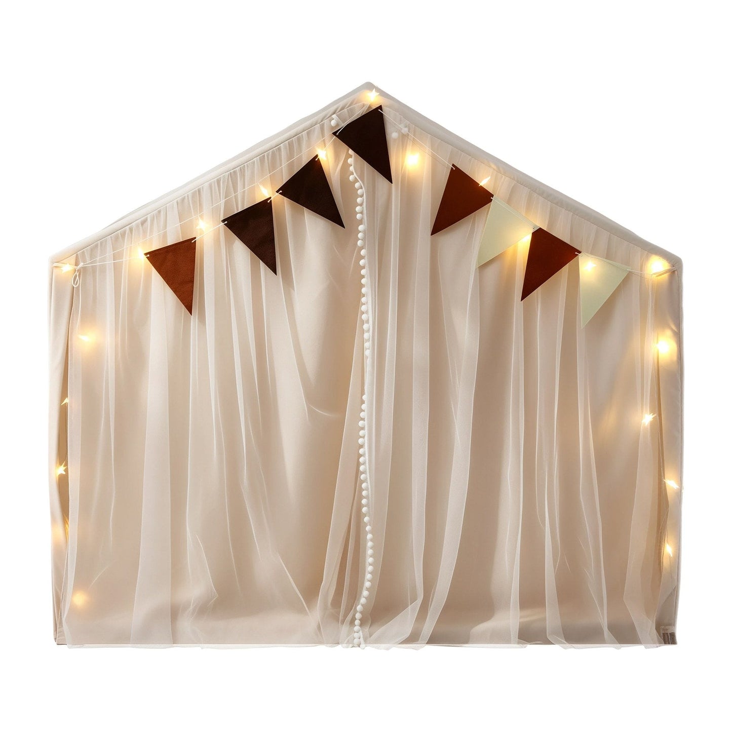 Alona.com.au Baby & Kids > Baby & Kid's Toys > Pretend Play Keezi Kids Play Tent with Star Lights Windows Flag 144cmx95cm Playhouse