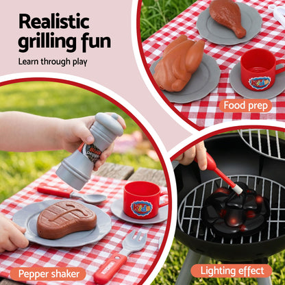 Alona.com.au Baby & Kids > Baby & Kid's Toys > Pretend Play Keezi Kids Pretend Kitchen BBQ Playset Role Play Toy with charcoal Play Food Cup
