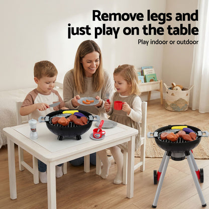 Alona.com.au Baby & Kids > Baby & Kid's Toys > Pretend Play Keezi Kids Pretend Kitchen BBQ Playset Role Play Toy with charcoal Play Food Cup