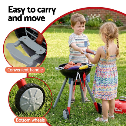 Alona.com.au Baby & Kids > Baby & Kid's Toys > Pretend Play Keezi Kids Pretend Kitchen BBQ Playset Role Play Toy with charcoal Play Food Cup
