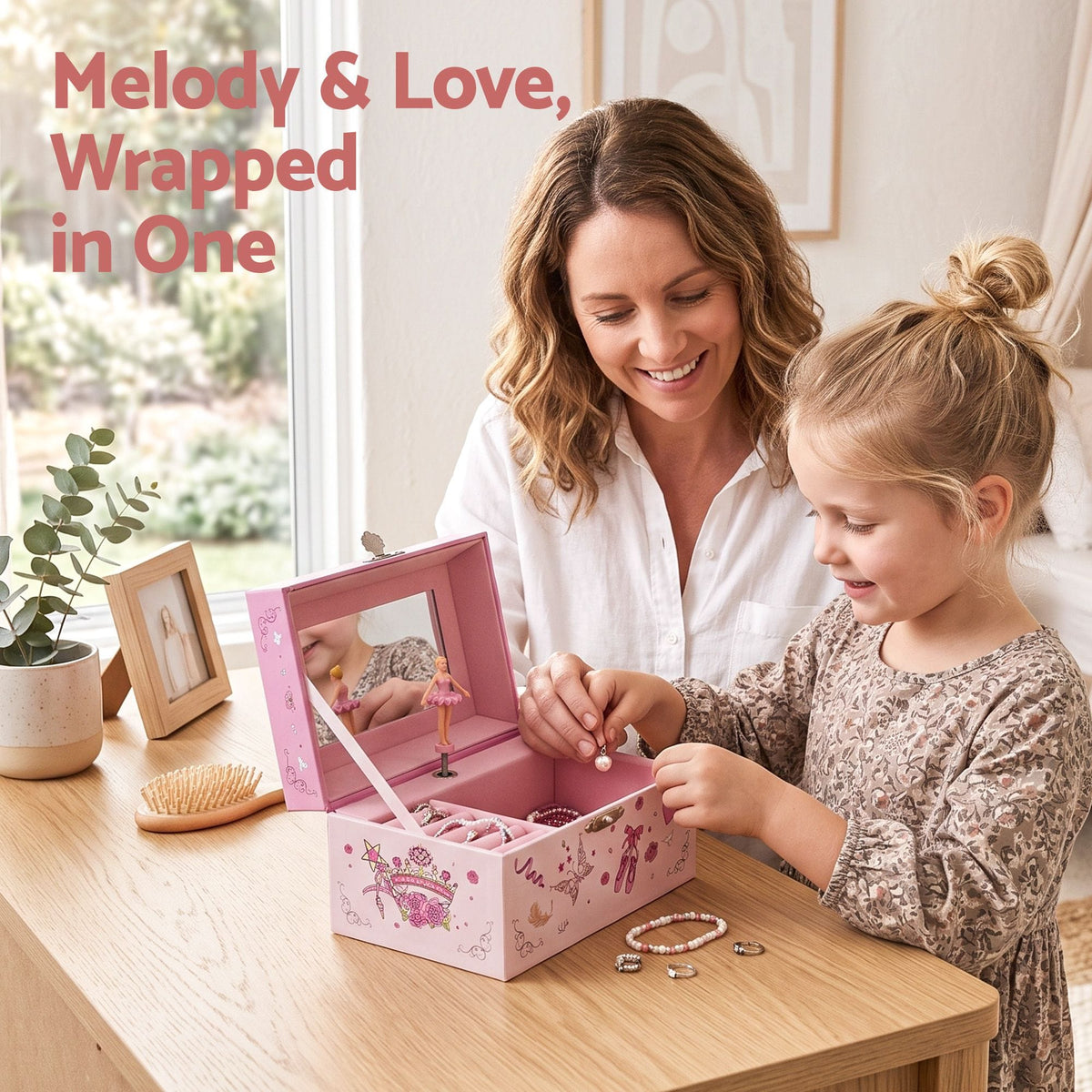Alona.com.au Baby & Kids > Kid's Furniture > Toy Boxes Keezi Kids Jewellery Box Organiser for Girls Kids Music Box Princess Pink