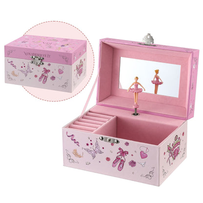 Alona.com.au Baby & Kids > Kid's Furniture > Toy Boxes Keezi Kids Jewellery Box Organiser for Girls Kids Music Box Princess Pink