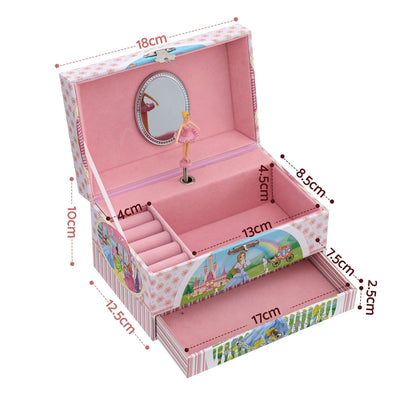 Alona.com.au Baby & Kids > Kid's Furniture > Toy Boxes Keezi Kids Jewellery Box Organiser for Girls Kids Music Box with Drawer