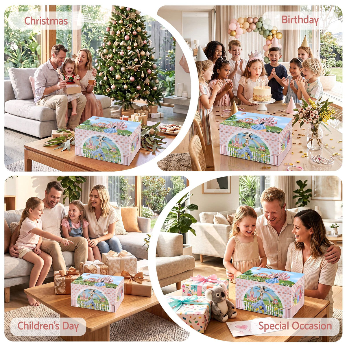 Alona.com.au Baby & Kids > Kid's Furniture > Toy Boxes Keezi Kids Jewellery Box Organiser for Girls Kids Music Box with Drawer