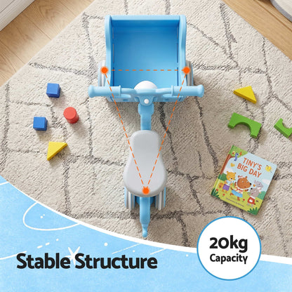 Alona.com.au Baby & Kids > Ride On Cars, Go-karts & Bikes > Ride On Cars KEEZI Kids Ride On Push Car Toys with Storage Space Animal Stickers Blue 67CMX43CM