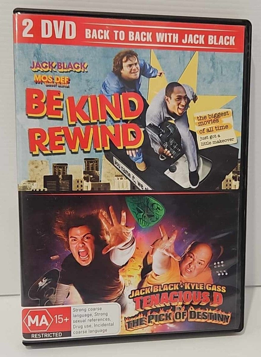 Alona.com.au Be Kind Rewind + Tenacious D in the Pick of Destiny - Region 4 DVD - Jack Black