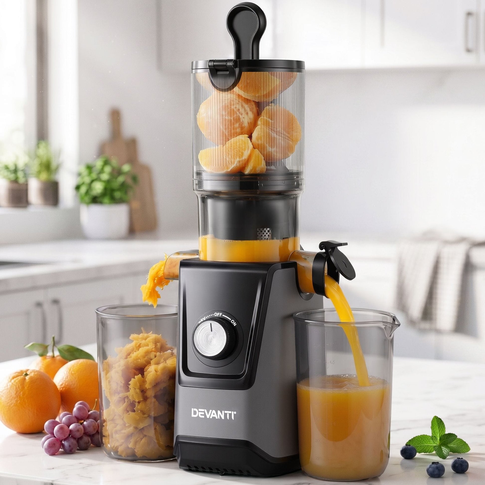 Alona.com.au Commercial > Commercial Others > Distilling & Brewing DEVANTI Slow Juicer Cold Press 200W for Fruit Vegetable Juice