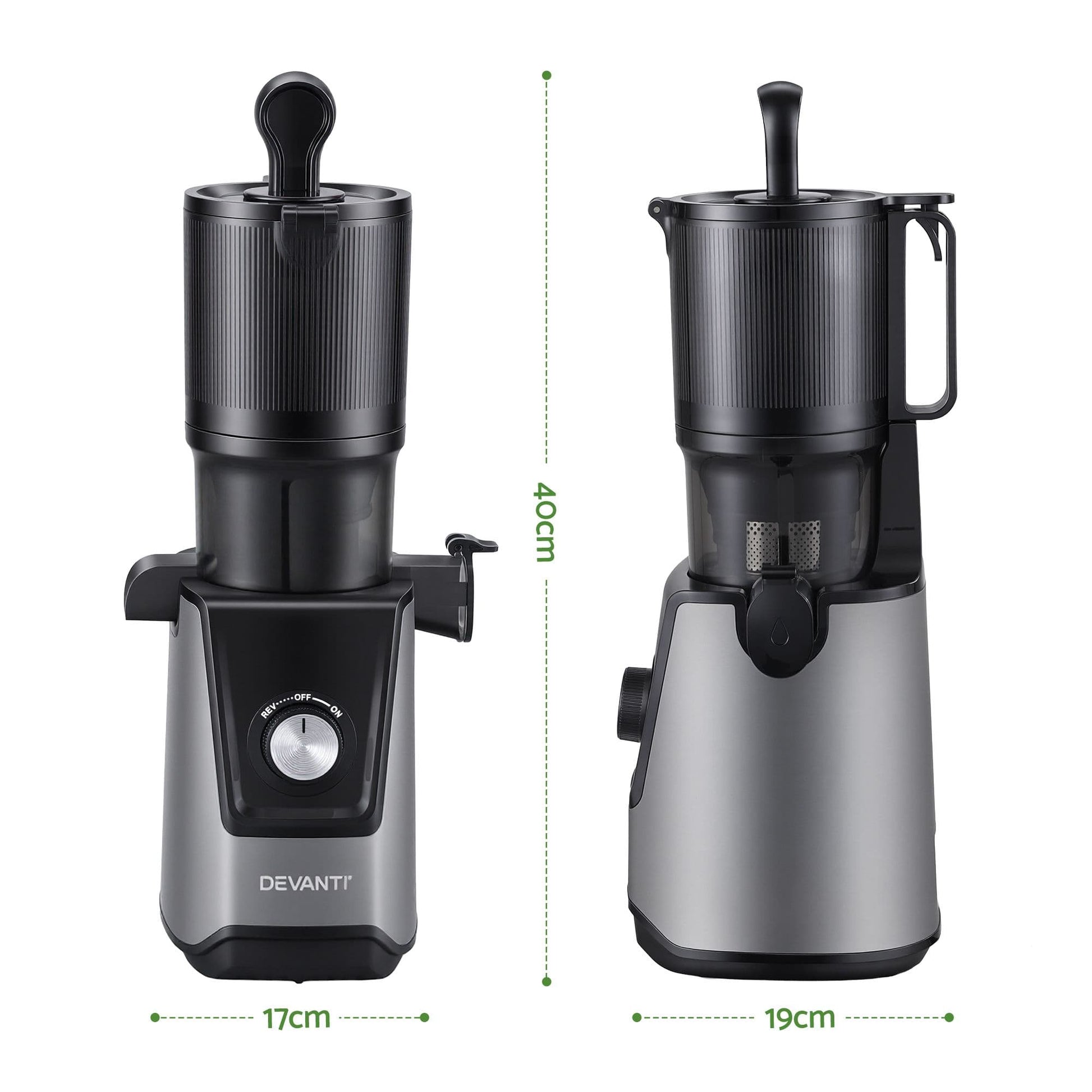 Alona.com.au Commercial > Commercial Others > Distilling & Brewing DEVANTI Slow Juicer Cold Press 200W for Fruit Vegetable Juice