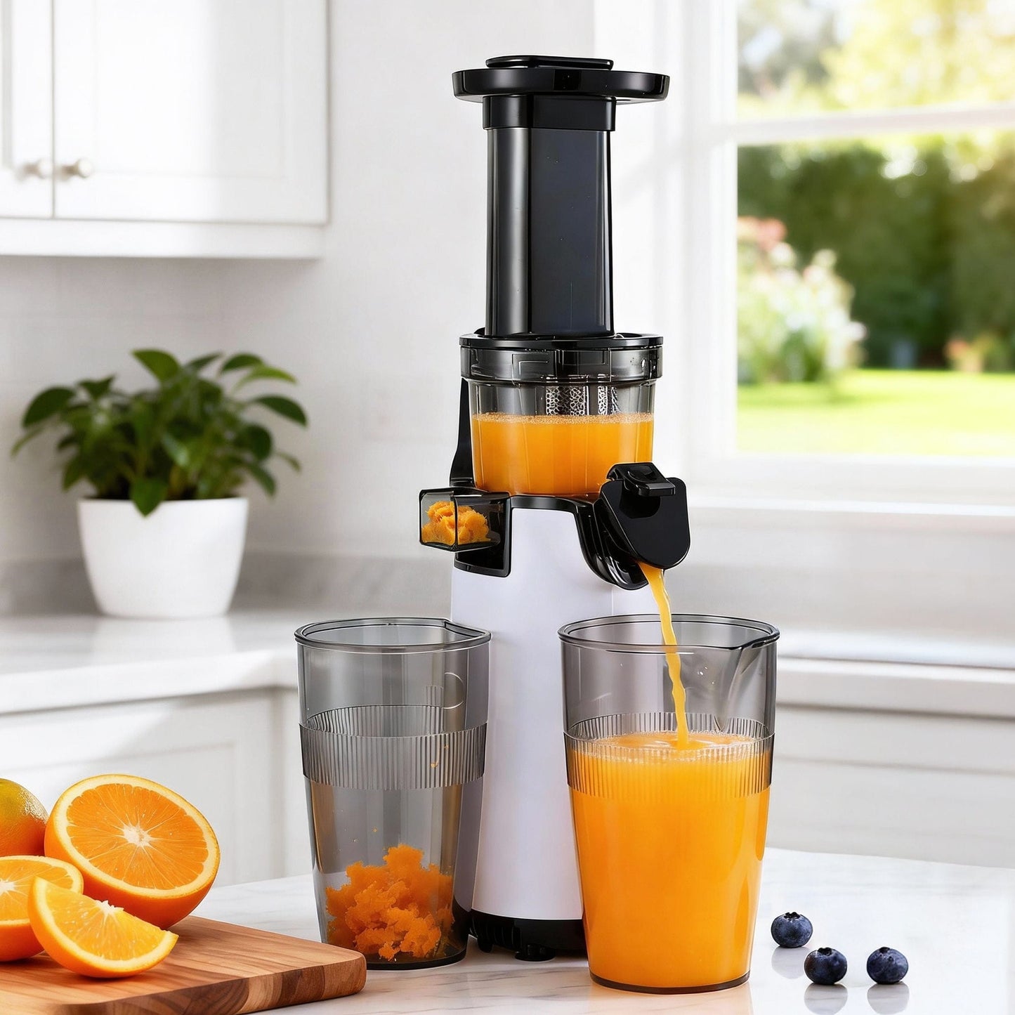 Alona.com.au Commercial > Commercial Others > Distilling & Brewing Devanti Slow Juicer Cold Press Fruit Juice Extractor 130W White