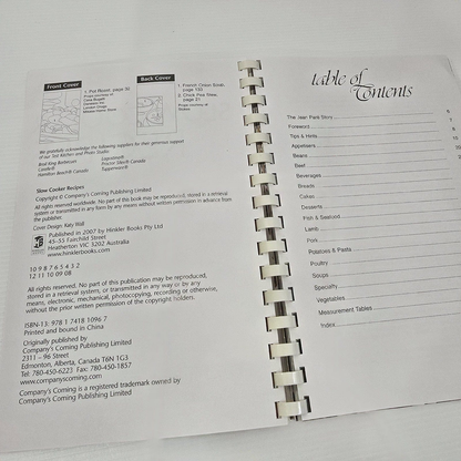 Alona.com.au Company's Coming Slow Cooker Recipe Cookbook 2007 Hinkler Australia