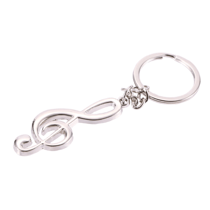 Alona.com.au Creative Silver Color Music Symbol Metal Keychain Ring Keyring Key Fob Fashion