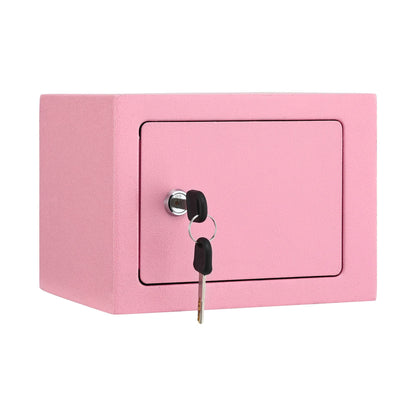 Alona.com.au Electronics > Business & Home Security > Safes & Lock Boxes UL-Tech 6.5L Small Safe Box with Key Lock for Cash Mini Home Security Safe Pink