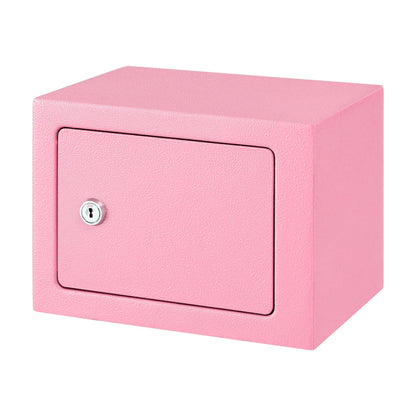 Alona.com.au Electronics > Business & Home Security > Safes & Lock Boxes UL-Tech 6.5L Small Safe Box with Key Lock for Cash Mini Home Security Safe Pink