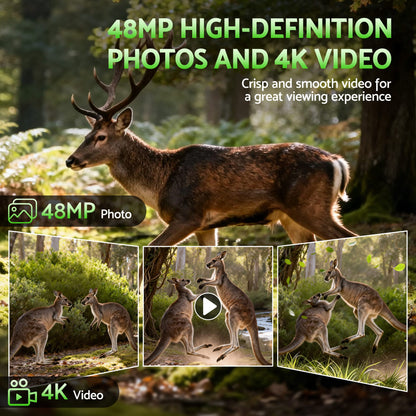 Alona.com.au Electronics > Business & Home Security > Security Cameras & Accessories UL-TECH 4K WiFi Trail Camera 48MP 0.2s Trigger Game Camera Camo