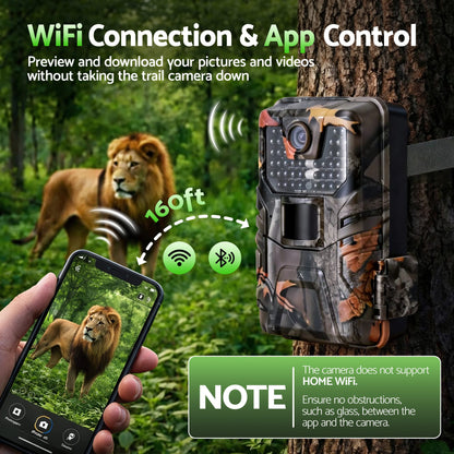 Alona.com.au Electronics > Business & Home Security > Security Cameras & Accessories UL-TECH 4K WiFi Trail Camera 48MP 0.2s Trigger Game Camera Camo