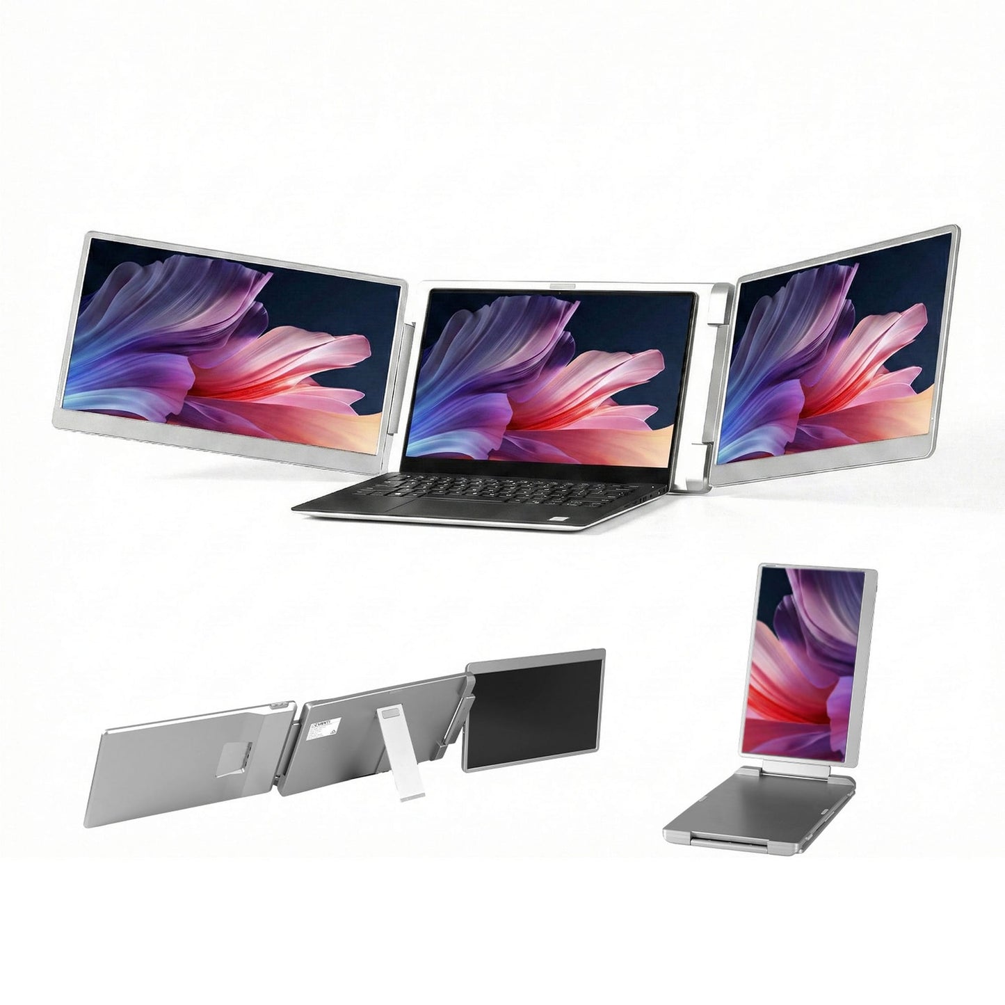 Alona.com.au Electronics > Computer Accessories > Computer Monitors & Accessories Devanti Triple Portable Monitor Laptop Screen Extender 15.6" Dual Display FHD IPS