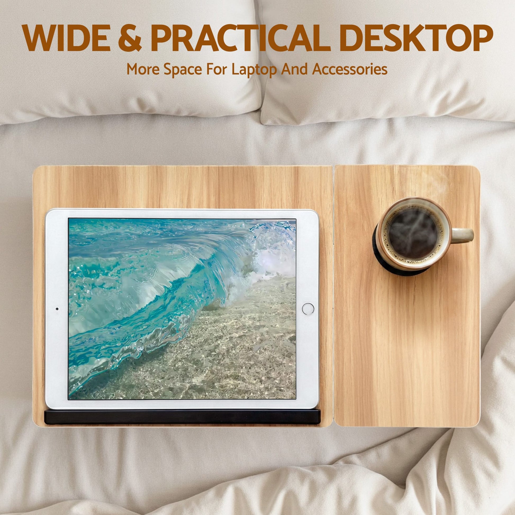 Alona.com.au Electronics > Computers & Tablets > Desktops & Accessories Artiss Laptop Desk Bed Table Foldable Portable Desktop Oak