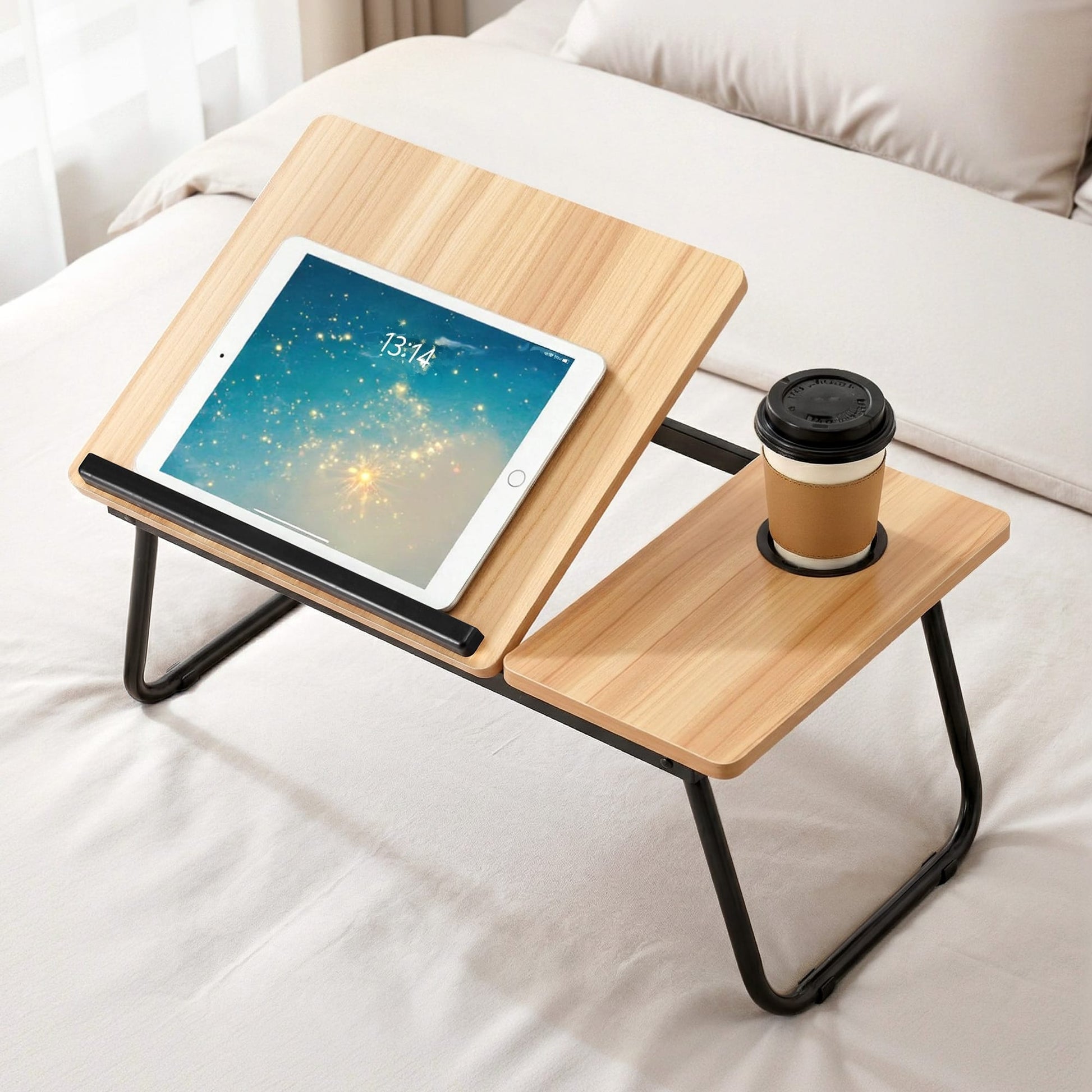 Alona.com.au Electronics > Computers & Tablets > Desktops & Accessories Artiss Laptop Desk Bed Table Foldable Portable Desktop Oak