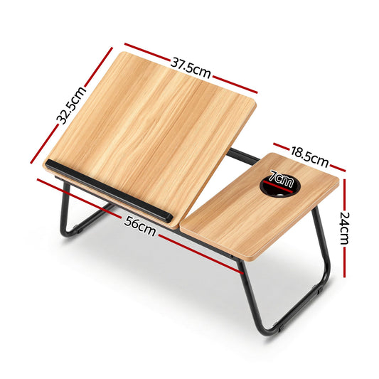 Alona.com.au Electronics > Computers & Tablets > Desktops & Accessories Artiss Laptop Desk Bed Table Foldable Portable Desktop Oak